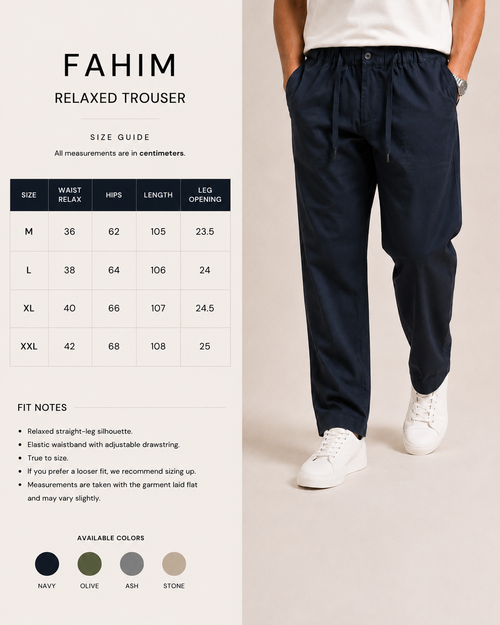 The Navy Relaxed Trouser